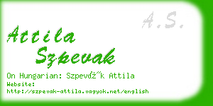 attila szpevak business card
